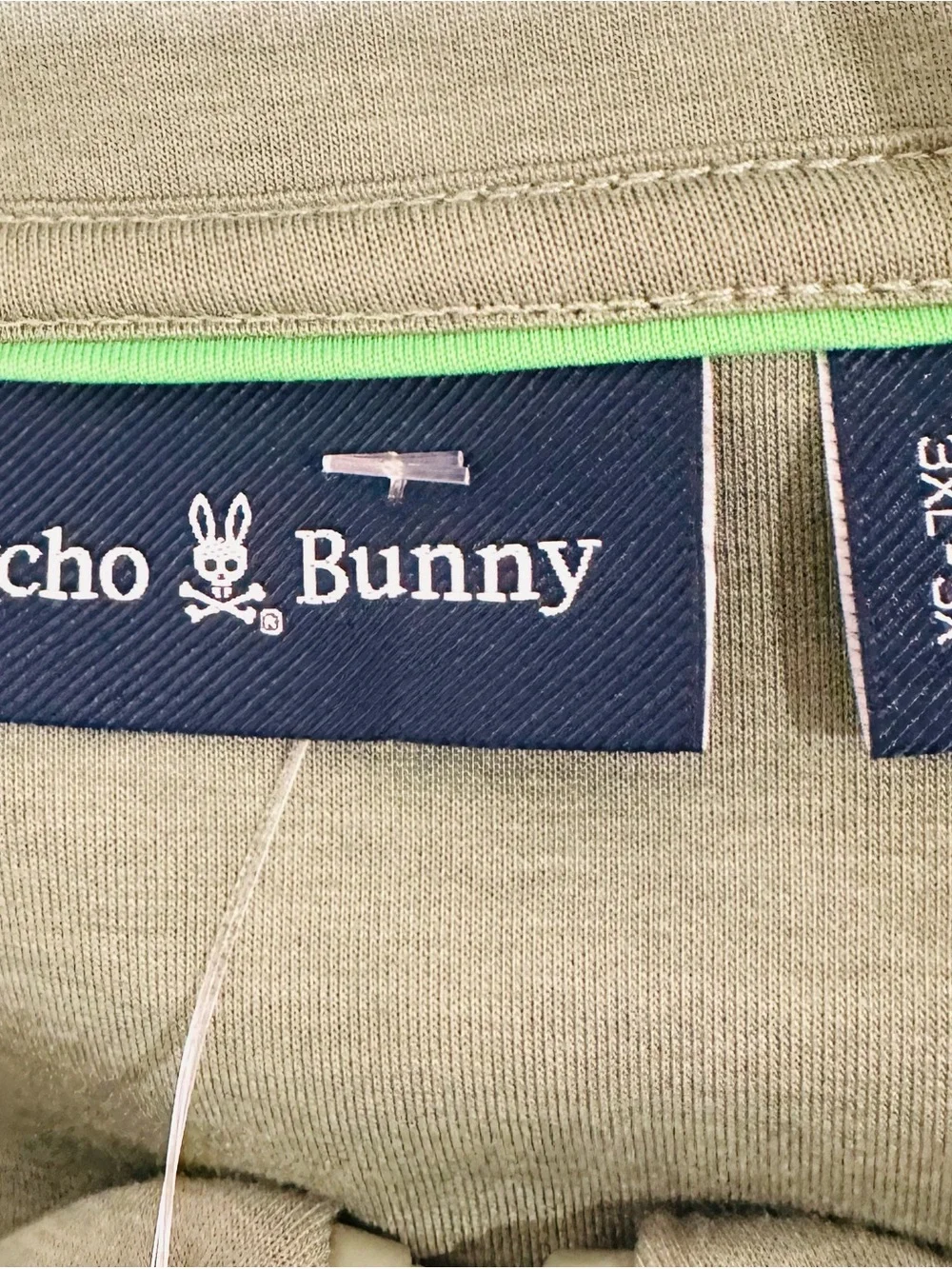Psycho Bunny ‘Embroidered’ Desert 1/4 Zip Mock Sea Spray Sweatshirt Men’s 3XL